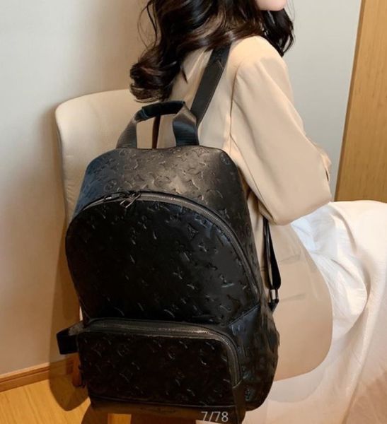 

plaid large capacity schoolbag european and american new presbyopic backpack men's casual fashion one-shoulder crossbody travel