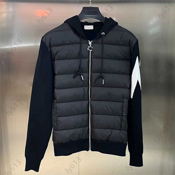 

monclairs jacket designer hoodie down coat solid color double label hooded long sleeve included down fall winter mens jacket, Black;brown