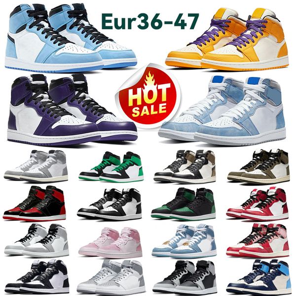 

more colour new 1s basketball shoes men sneakers black phantom washed pink olive white cement lucky green reverse mocha bred patent womens t