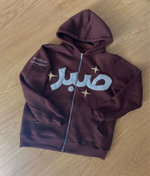 

men's hoodies sweatshirts letter printing zip up sweater women y2k autumn and winter retro zipper long sleeve oversized harajuku casual, Black