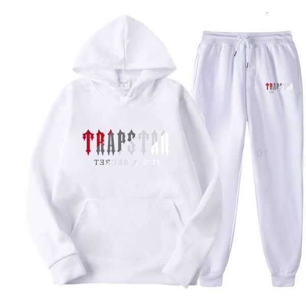 

trapstar tracksuit black mens hoodie trapstar men sportswear designer pants set running basketball 2 piece loose women long sleeve wdhj, Gray