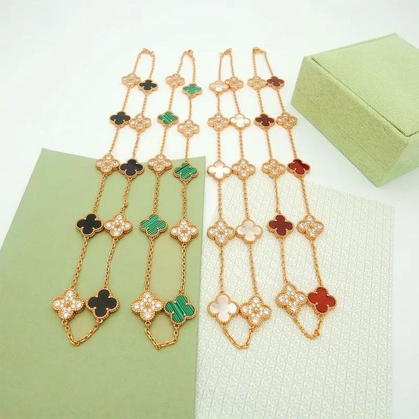 

necklaces women designer necklace for woman luxury necklace designer 10 flowers available in rose gold plated and silver plated copper alloy