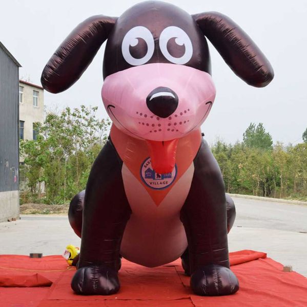 

wholesale 8mh 26ft with blower custom giant inflatable puppy dog large dogs cartoon model for pet shops and pets hospitals advertising