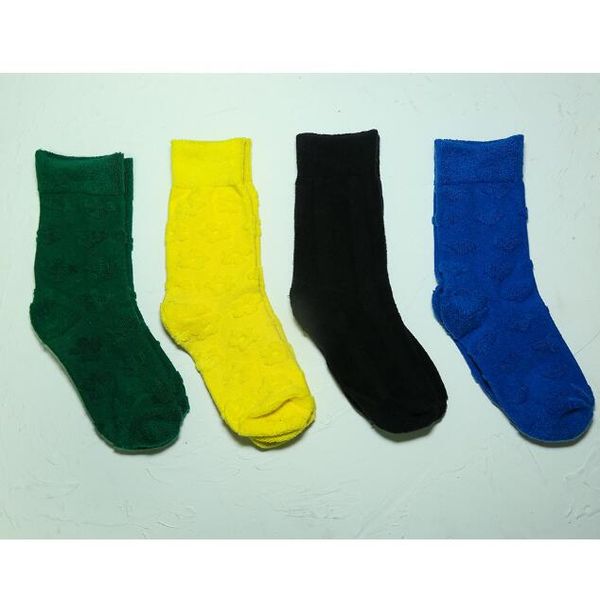 

real pics socks cotton socks men women stockings yellow blue green, Black