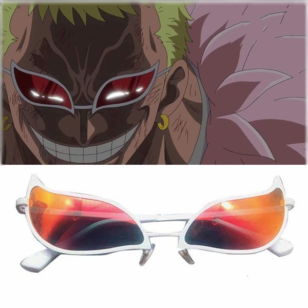 

sunglasses instock fashion donquixote doflamingo cosplay glasses anime pvc funny christmas gift 230828, White;black