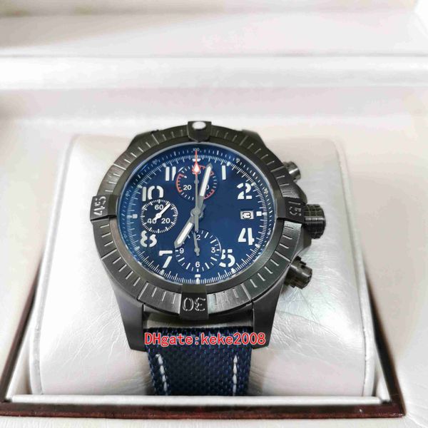 

bls v2 perfect men watches a13375101b1x2 45mm carbon fiber eta 7750 chronograph stainless steel leather bands automatic mechanical mens wtch, Slivery;brown