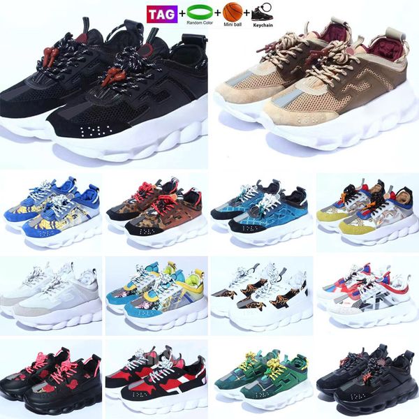 

luxury designer casual shoes chain reaction wild jewels chain link trainer runing shoes sneakers 36-47, Black