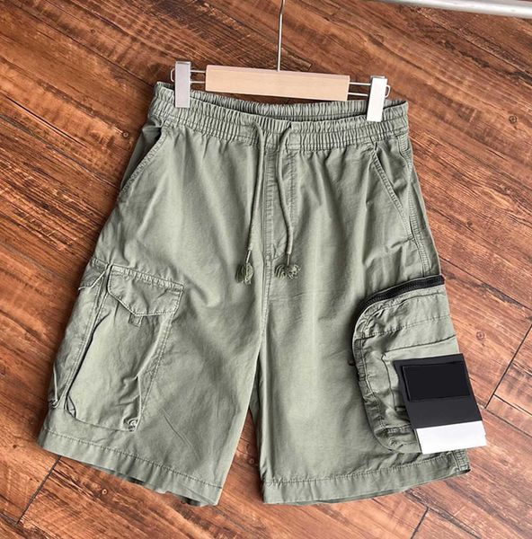 

summer men's pants mens shorts stones island designers cargo badge patches summer sweatpants sports trouser big pocket overalls trouser, Black
