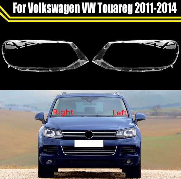 

car headlight cover lens glass shell front headlamp lampshade auto light lamp for volkswagen vw touareg 2011-2014