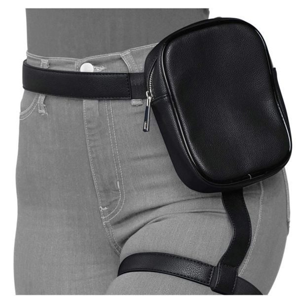 

waist bag wallet mobile phone leg thigh belt pu leather girl fanny pack for outdoor hiking motorcycle 230828