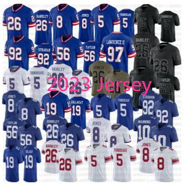 

kayvon thibodeaux jersey saquon barkley new yorks daniel jones lawrence taylor giants eli manning michael strahan darren waller lawrence ii, Black;red