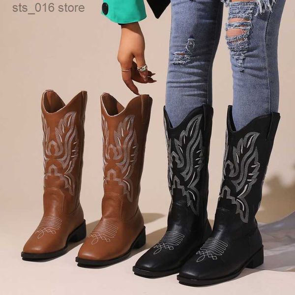 

boots women's knee high boots design new fashion style size 35 to 43 black brown western boots women boots t230829