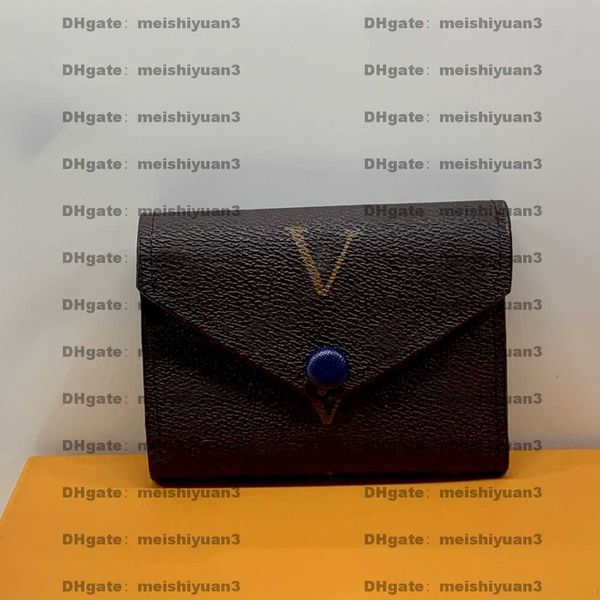 

luxury designer purse premium leather mini wallet fashion floral alphabet men women wallet classic credit card seat, Red;black