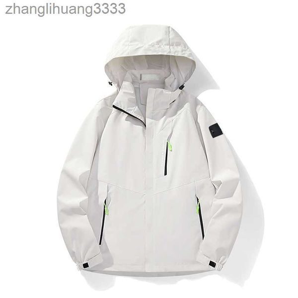 

2023 fashion single stormshell coat men's and women's fall new cross-border through large size men's jacket simple leisure ou, Black;brown