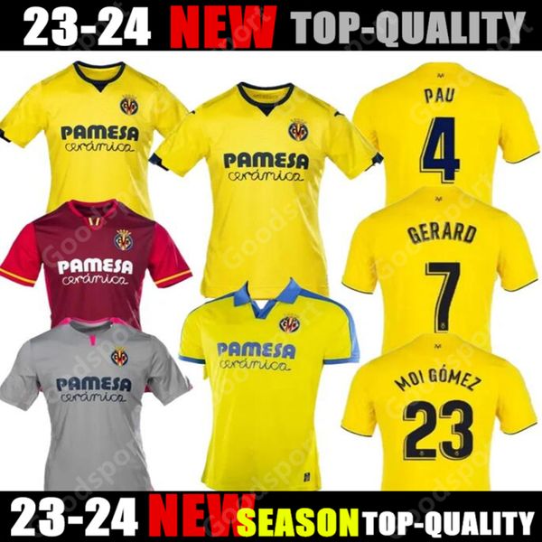 

23 24 villarreal cf soccer jerseys 2023 centenary danjuma pau gerard paco alcacer chukwueze camiseta dia a.pedraza yeremi foyth 100th men ki, Black;yellow