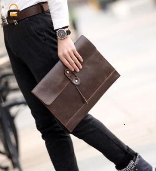 

lapbags korean men's bag envelope handbag retro files pack business casual men hold briefcase 230828