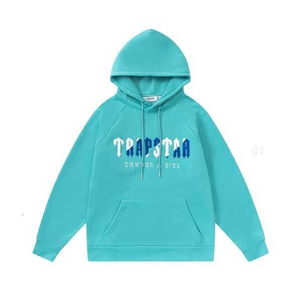 

trapstar brand tracksuit classic embroidery mens hoodie sportswear men's warm set loose hoodies sweatshirt jogging designers clothes 57, Black