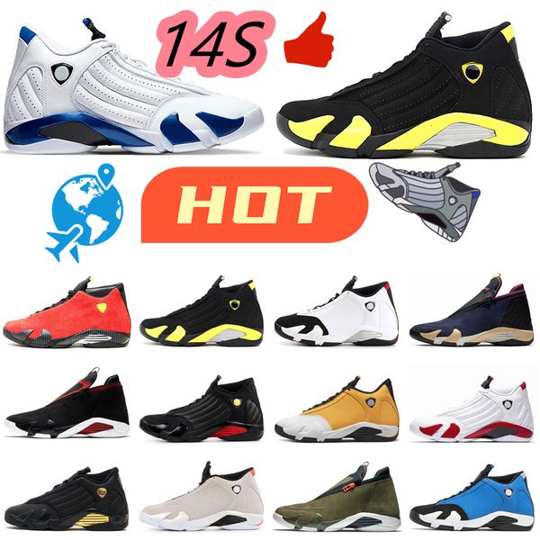 

2023 jumpman 14 basketball shoes 14s ginger candy cane winterized gym red blue desert sand defining moments hyper royal mens sports sneakers