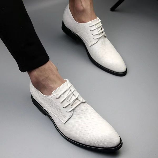 

dress shoes wedding leather business for men mens formal white oxford 230829, Black