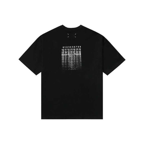 

magilla shirt margielas mm6 designer fuzzy word t number fluid letter printing short sleeve loose relaxed simple fashion couple t-shirt summ, White;black