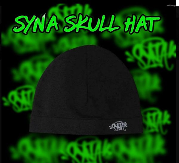 

berets syna running cap world logo skull hat 2023 knitting beanie men women paragraph quality y2k warm beanies, Blue;gray