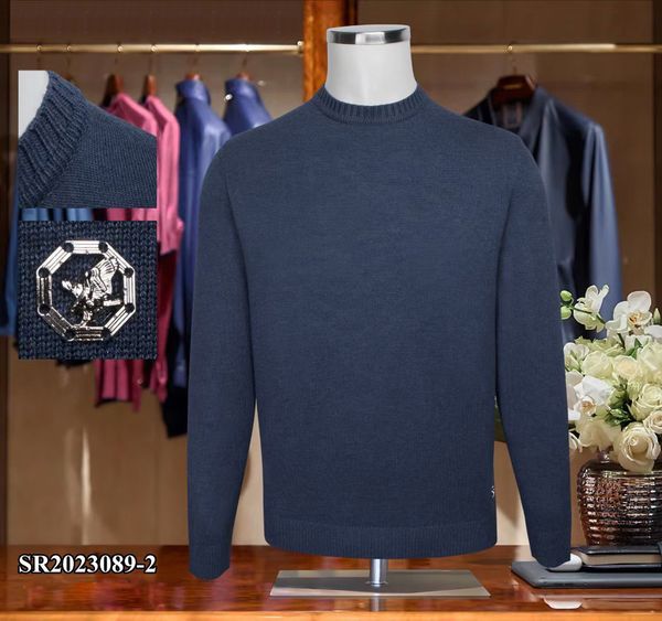

men's sweaters billionaire sweater cashmere men's 2023 warm autumn winter embroidery button comfortable elastic casual big size m4, White;black