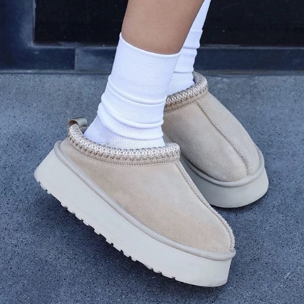 

australia platform tazz slippers funkette disquette tasman women designer fashion winter indoor suede wool ladies home warm slip-on shoes, Black