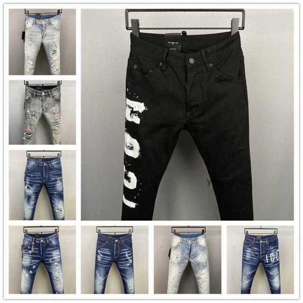 

2023 new arrivals d2 mens luxury purple designer denim jeans holes trousers dsquare jeans coolguy biker pants mens clothing 2#ivwyf6uk, Blue