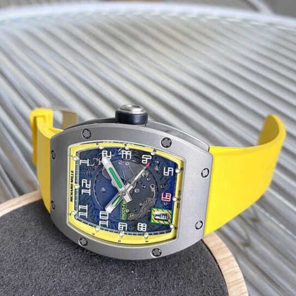 

richardmille tourbillon wristwatch rm diamond tactical wrist watches mechanical watches series rm005 titanium 45*37.8mm yi-kxaj yi-ijv1 yi-w