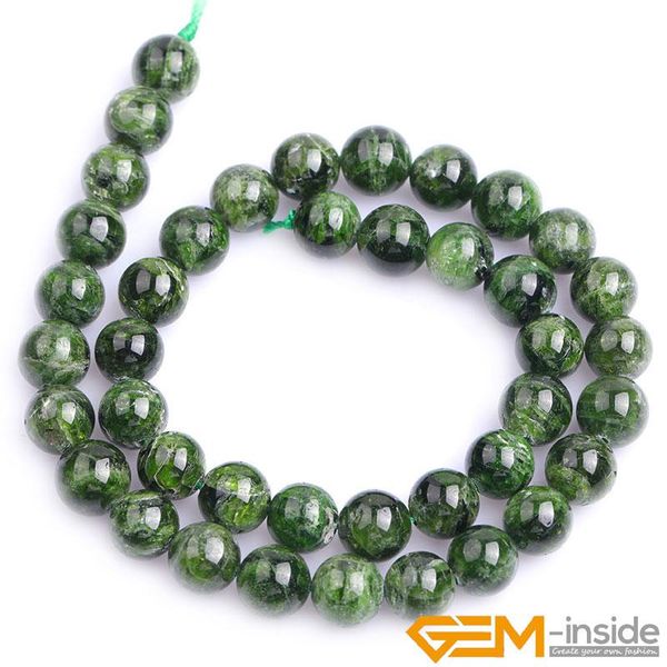 

crystal aa+ grade green diopside natural stone round beads for jewelry making diy loose beads for bracelet making strand 15"6mm 8mm 10m