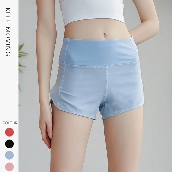 

new solid color loose yoga running training women's quick drying shorts