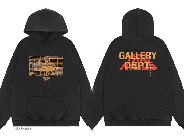 

washed loose fashion hoodies deptt american gallerry sweater hooded vintage couple autumn/winter sweater old hoodie coat mens iy8g, Black