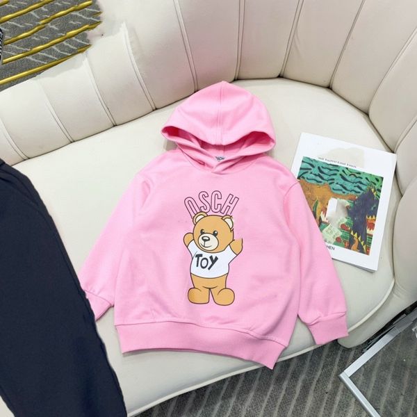 

kids sweatshirts hooded kid sweater baby clothes toddler hoodies girl boy sweaters streetwear fasion loose brand long sleeved with letter be, Black