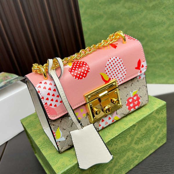 

shoulder bags crossbody designer bags handbag fashion bags cute apple print chain square messenger bag women purses 230829