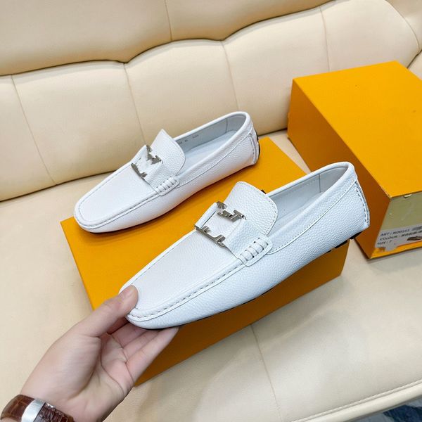 

7model fashion designer men shoes genuine leather casual summer shoes classic luxury mens loafers elegantes slip on men's flats plus ma, Black