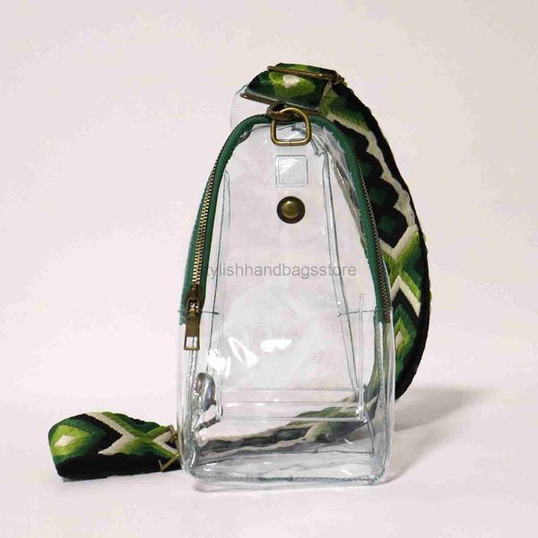 

shoulder bags women's fashion transparent stadium strap bag pvc transparent fanny bag cross waist bag gym concert chest bag with guitar