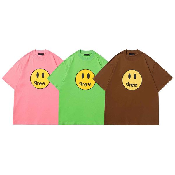 

men t shrit european american designers t shirts hip-hop classic smiley print fashion brand tees, White;black