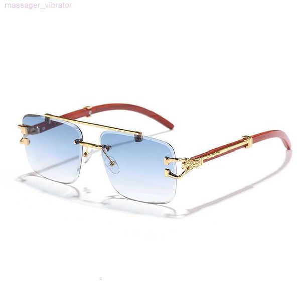 

2023 new wood grain white head sunglasses for women and men with double beam cut edge sun protection sunglasses and glasses g0cj, White;black
