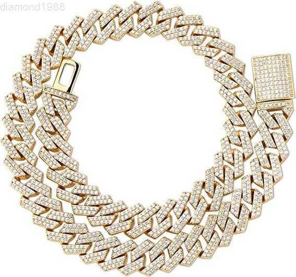 

rock punk cuban chain woman men full diamond king lion hip hop necklace jewelry silver cuban hip hop moissanite cuban chain