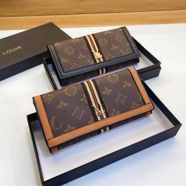 

wallets luxury brand designer lady's purse new fashion l long three-fold wallet female with box logo luxury brand purse woman g230829, Red;black