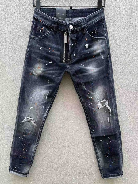 

mens designers dsq jeans distressed ripped biker slim straight denim for men s print womens army fashion mans skinny pants, Blue
