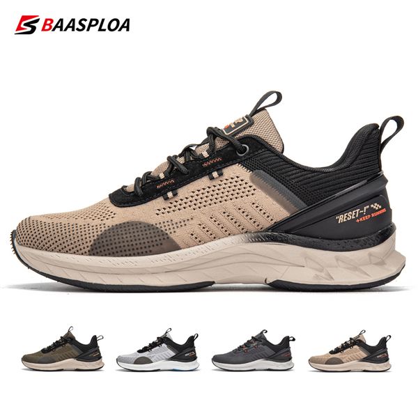 

dress shoes baasploa men fashion sneakers breathable casual running antislip shockabsorbing knit walking 230829, Black
