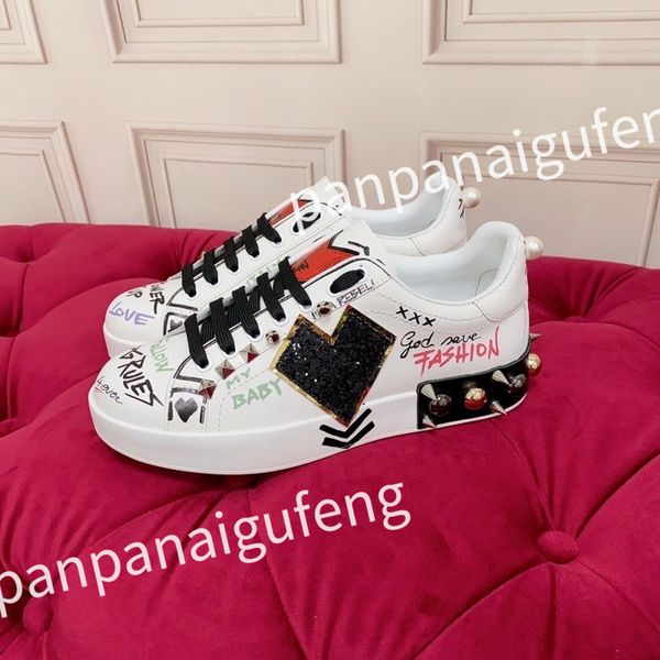 

luxury designer casual white shoes sneakers casual shoes sneakers women's flats platform shoe white black women lace up men size35-45 f