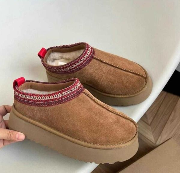 

designer australia platform snow boot woman winter boot designers ankle boots tazz shoes chestnut black warm fur slippers indoor australian