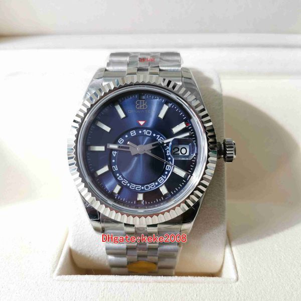 

n super men watches 336934 42mm jubilee bracelet blue dial sapphire stainless 904l monthly calendar work cal.9100 movement mens watch wristw, Slivery;brown