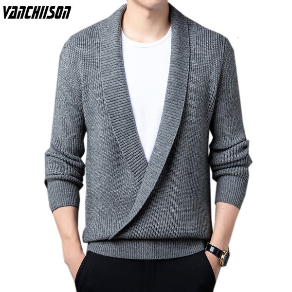 

mens sweaters men sweater cardigan korean style deep v neck lapel for autumn fashion casual male clothing solid 7202 230828, White;black