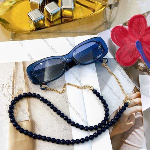 

xiangjia's new fashion sunglasses for women 5488 chen tai's same beaded chain are versatile in uv protection trend 1lwrchezt, White;black