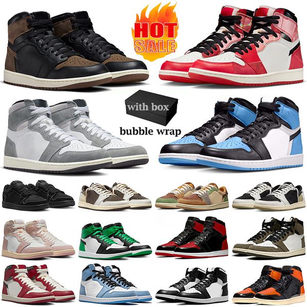 

with box jumpman 1 high basketball shoes 1s reverse mocha olive men women sneakers unc toe bred palomino washed heritage pink lost and found