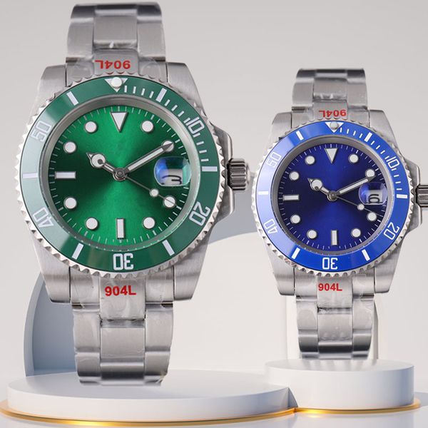 

mens watch designer watches luxury watches 40mm sapphire glass 2813 movement 904l stainless steel strap green black dial waterproof moissani, Slivery;brown