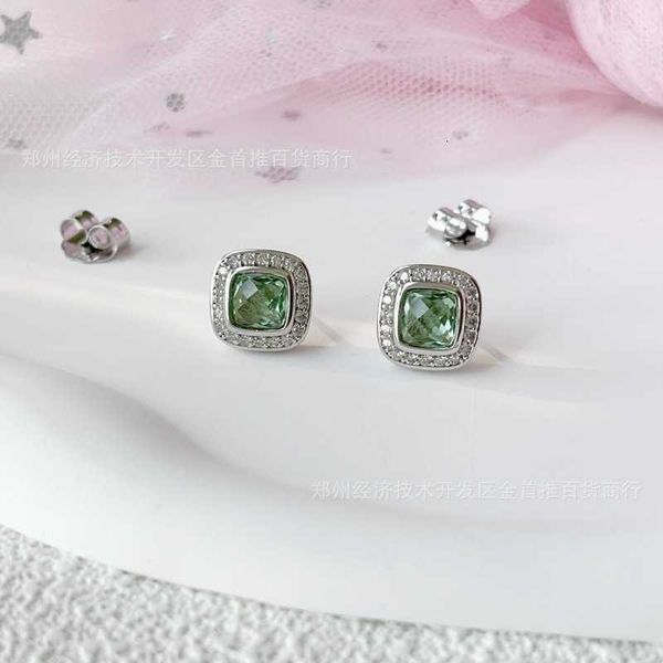 

designer dy earrings luxury sterling silver zircon earrings popular 7mm earrings accessories jewelry quality high-end fashion romantic valen, Golden;silver